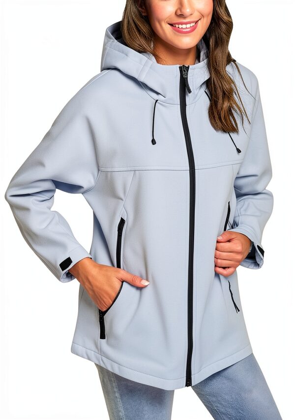 Sweat capuche femme Generic léger fermeture éclair couleurs-1