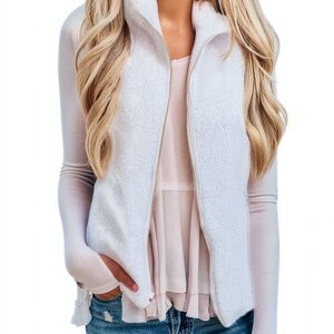 Manteau sans manche femme Generic léger chaud cou haut-0
