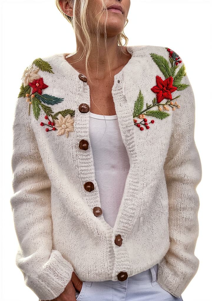 Femme portant le gilet cardigan mi saison en extérieur