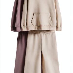 Ensemble fille Next Brown Cream taille pratique facile-0