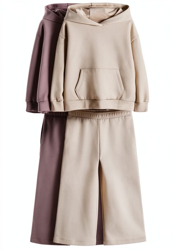 Ensemble fille Next Brown Cream taille pratique facile-0