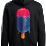Sweat-shirt à capuche coton noir coupe normale homme-0