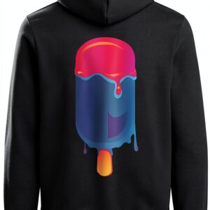 Sweat-shirt à capuche coton noir coupe normale homme-0