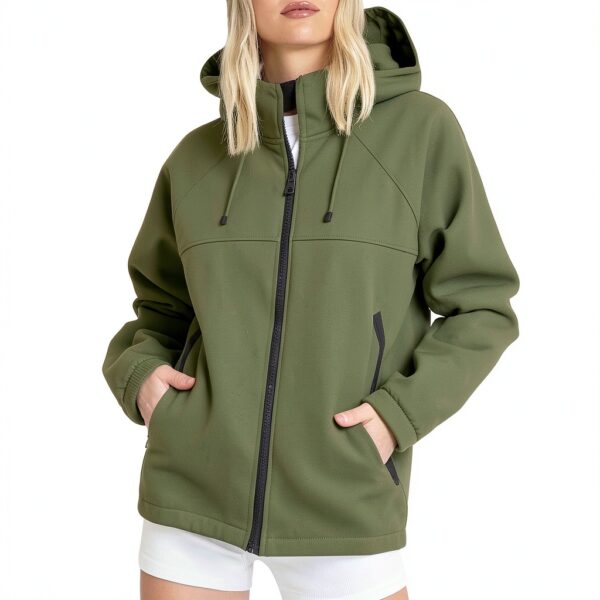 Sweat capuche femme Generic léger fermeture éclair couleurs-3