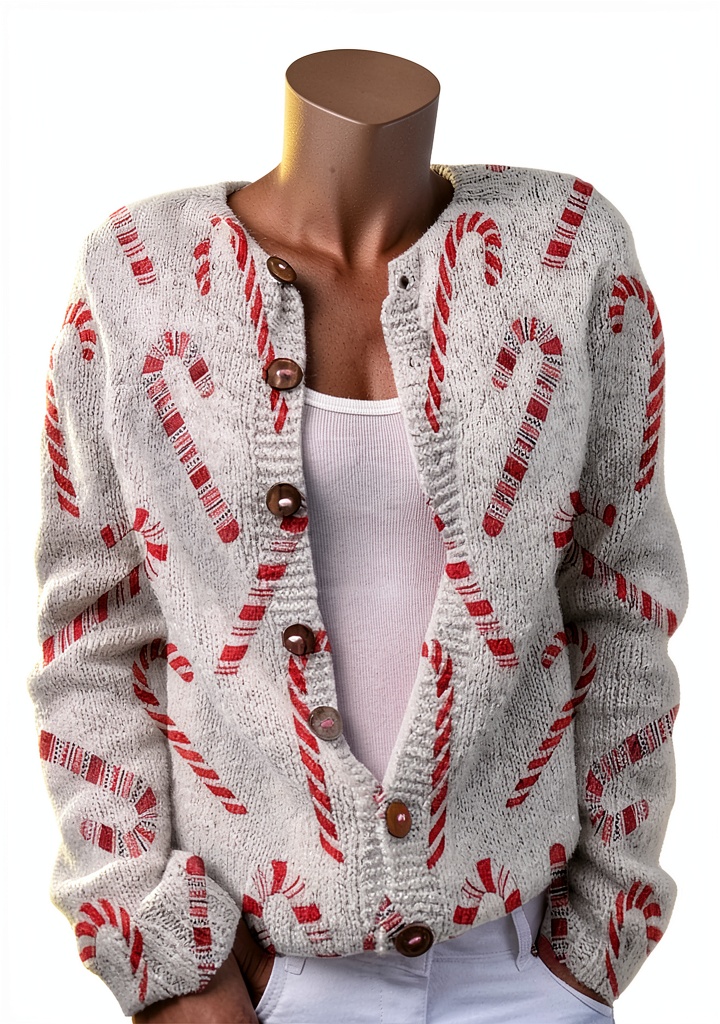 'Femme portant le gilet long en extérieur par temps venteux'