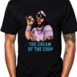 T-shirt HXASKKF Homme Coton Col Rond Manches Courtes-0