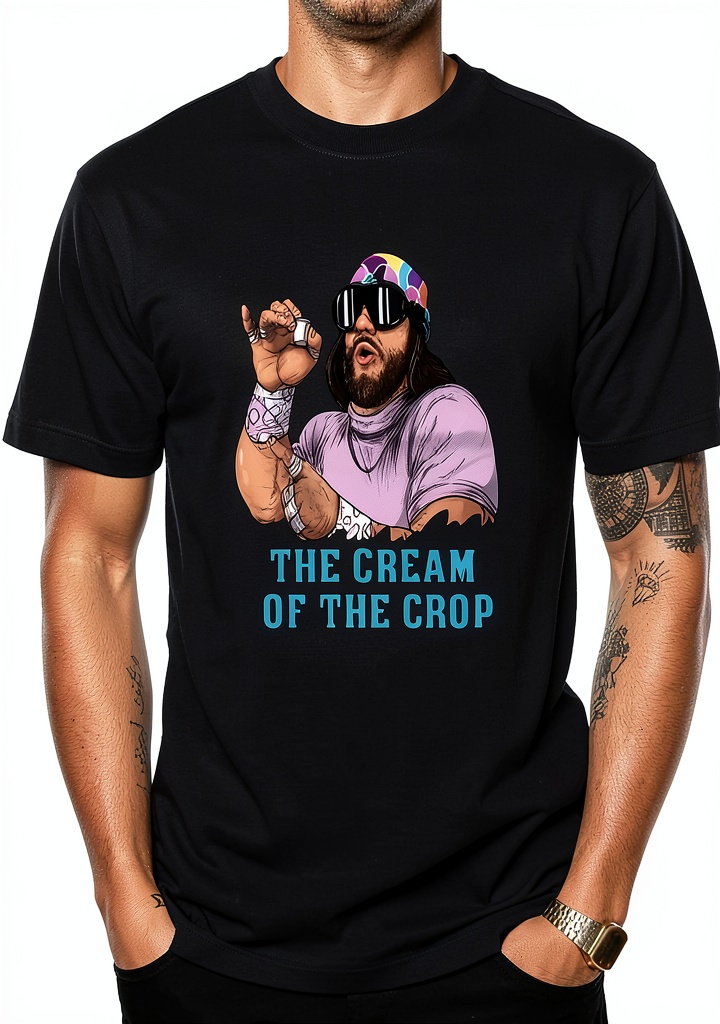 T-shirt HXASKKF homme porté avec un jean décontracté