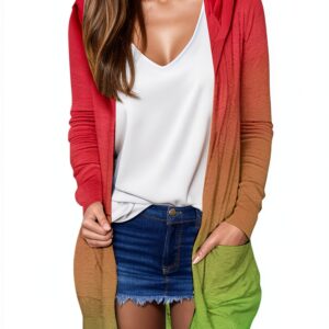 Gilet femme cardigan mi saison imperméable confortable coupe-0
