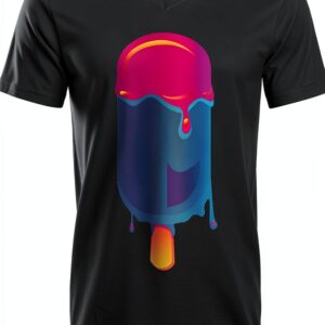 T-shirt col V homme coton peigné gris noir blanc tailles-0