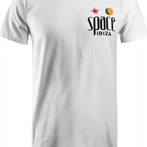 T-shirt SPACE Homme 100% Coton Coupe Régulière Blanc-0