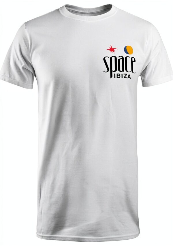 T-shirt SPACE Homme 100% Coton Coupe Régulière Blanc-0