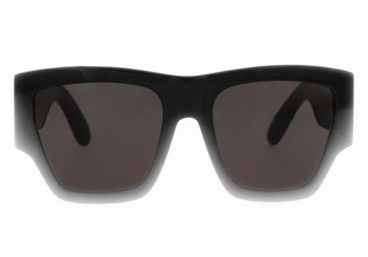 Lunettes de soleil Alexander McQueen AM0393S portées par un homme en extérieur