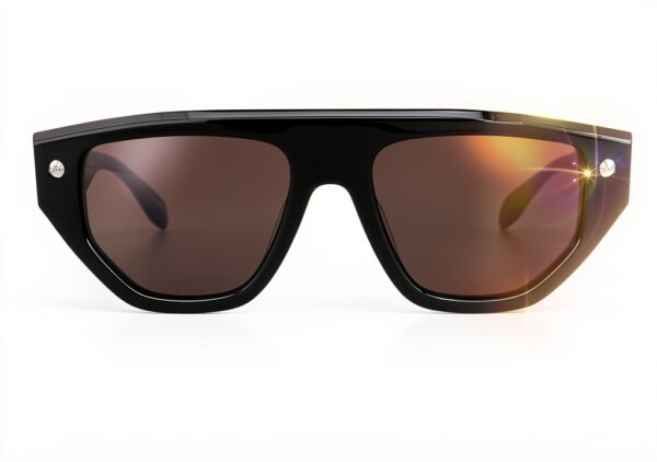 Lunettes de soleil Alexander McQueen Noir Gris Mixte 54