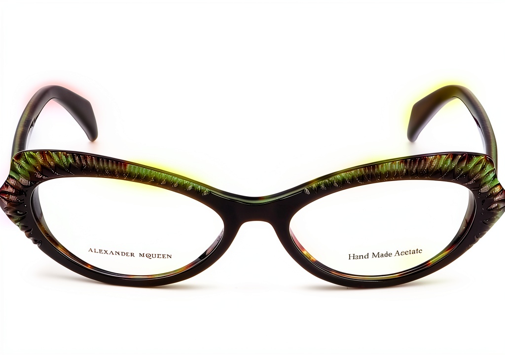 'Monture de lunettes Alexander Mcqueen femme en acétate marron'