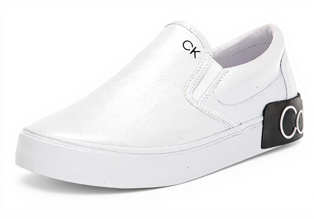 Baskets Calvin Klein Ryor en toile rouge sur fond neutre