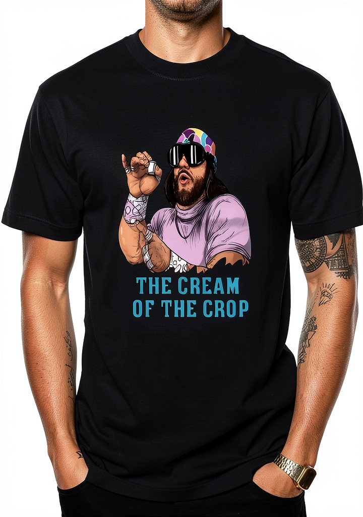 T-shirt HXASKKF homme en coton, vue de face sur mannequin