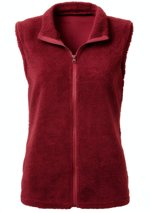 Manteau sans manche femme Generic léger chaud cou haut-3