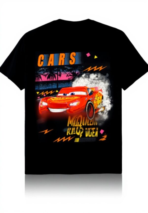 T-shirt Disney Pixar Cars Lightning McQueen Palm Tree Sunset
