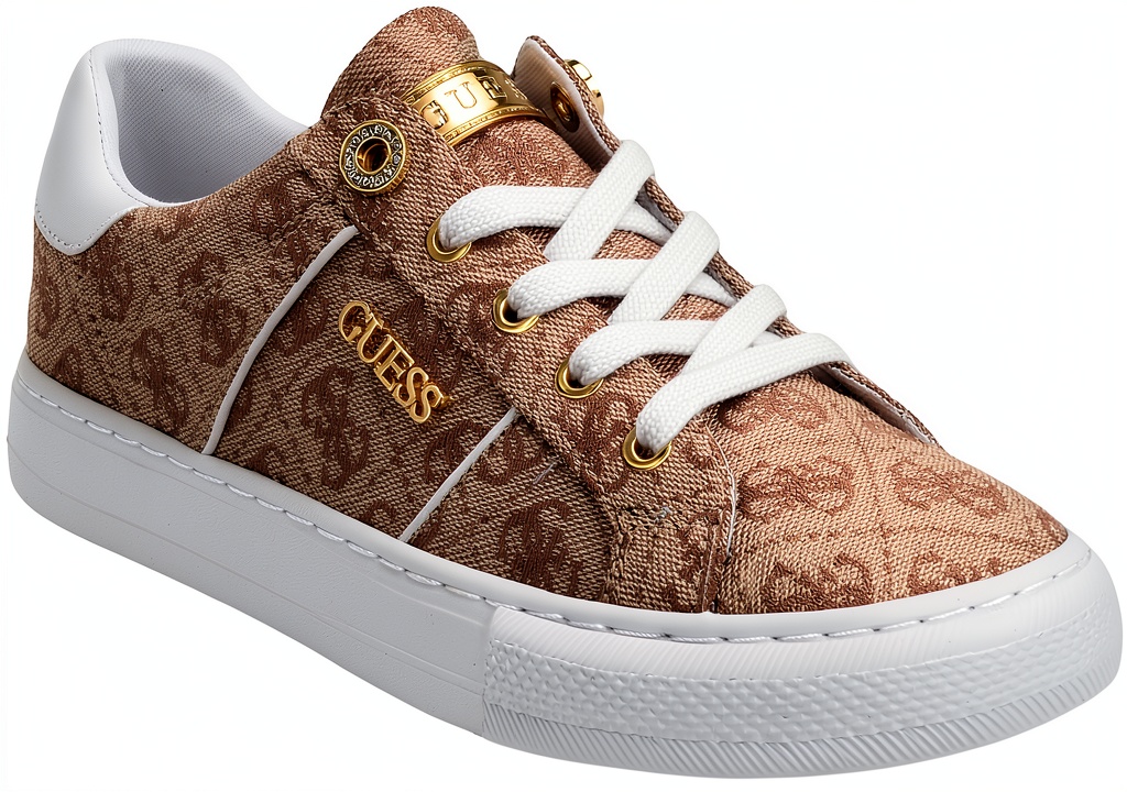 Baskets GUESS Loven femme en vue latérale montrant le logo et les lacets