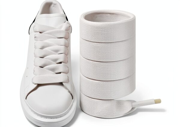 Lacets Alexander McQueen Sneaker Endoto Polyester Plat Blanc