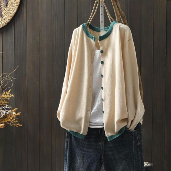 Gilet femme cardigan long oversize imperméable confortable-4