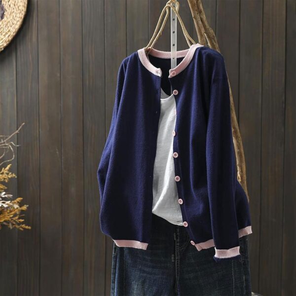 Gilet femme cardigan mi saison imperméable confortable-4