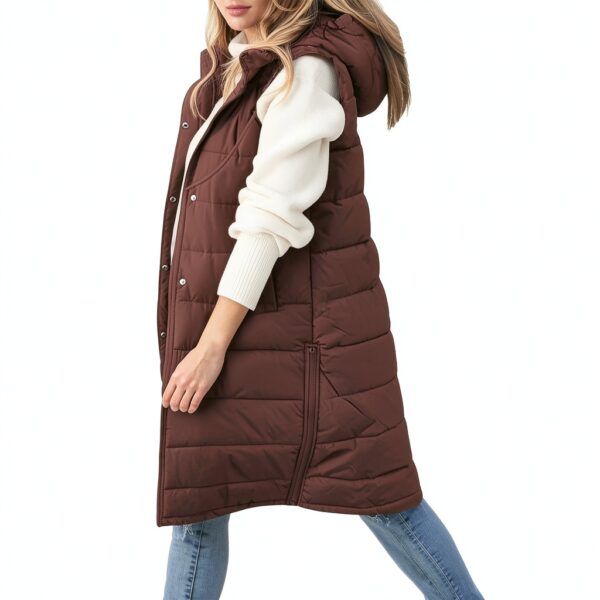 Manteau sans manches femme Generic léger chaud couleurs-2