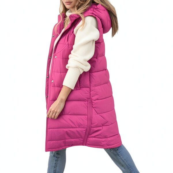 Manteau sans manches femme Generic léger chaud couleurs-2