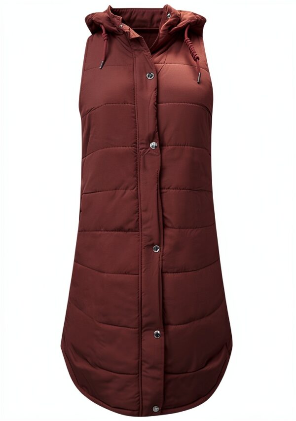 Manteau sans manches femme Generic léger chaud couleurs-3