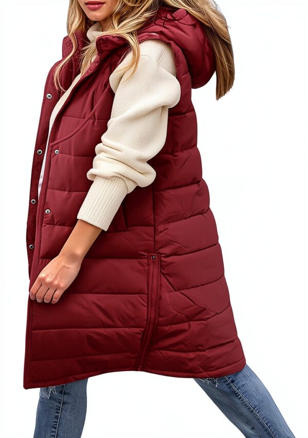Manteau sans manches femme Generic léger chaud couleurs-0