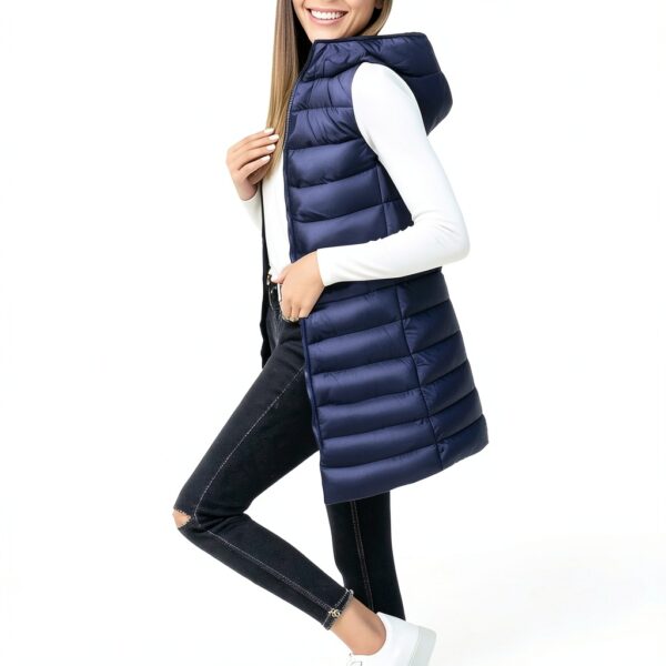 Manteau sans manche femme Generic nylon léger-2