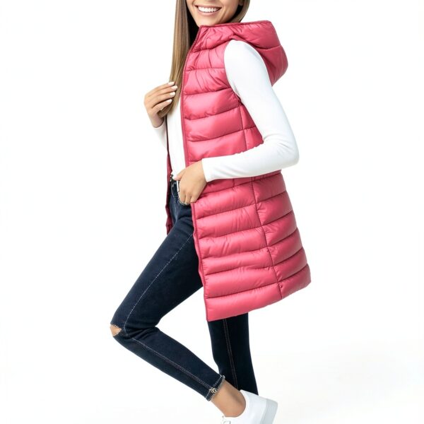 Manteaux sans manche femme en nylon léger Generic-2