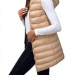 Manteau sans manche femme Generic nylon léger chaud-0