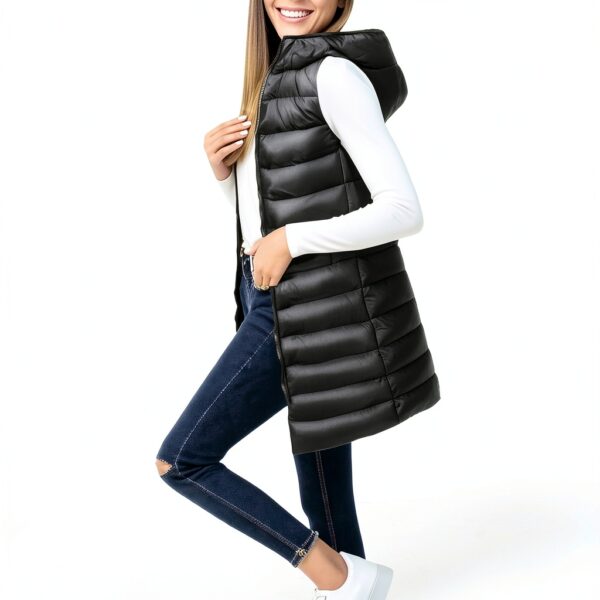 Manteau sans manche femme Generic nylon léger-2