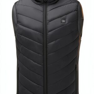 Manteau sans manche femme Nylon léger couleur noir-0