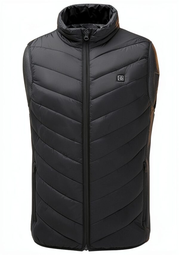 Manteau sans manche femme Nylon léger couleur noir-0