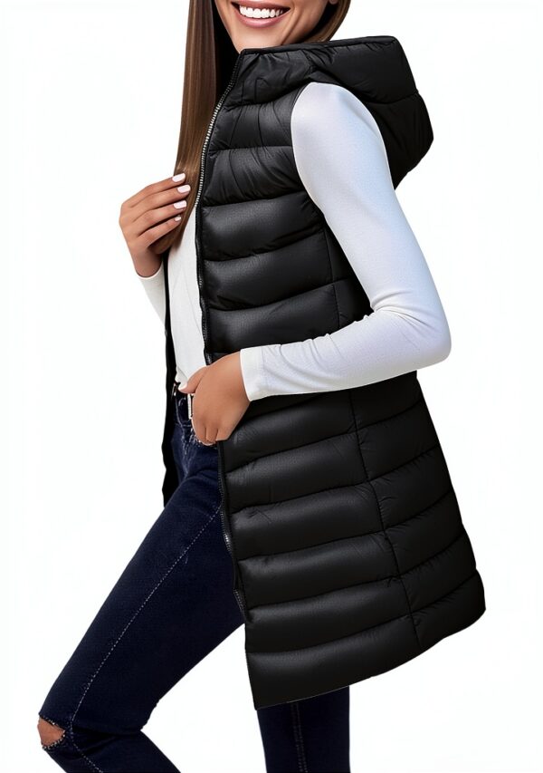 Manteau sans manche femme Generic nylon léger-0