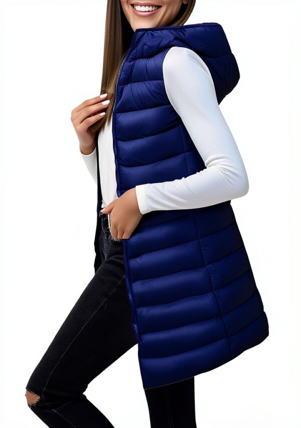 Manteau sans manche femme Generic nylon léger-0