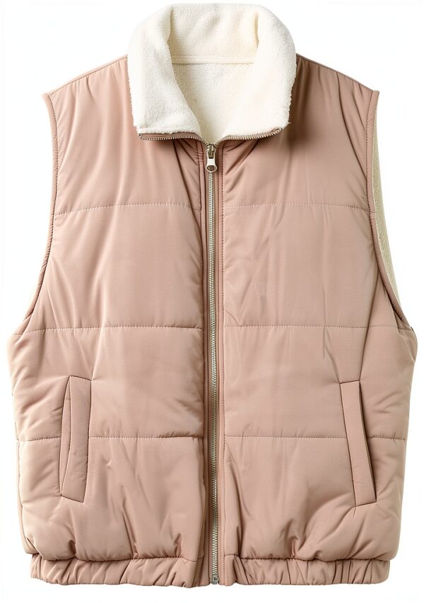 Manteau sans manche femme Generic - Isolation légère, col haut,-1