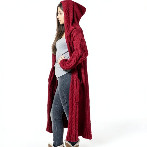 gilet femme mi-saison imperméable coupe-vent couleur rouge taille M-3