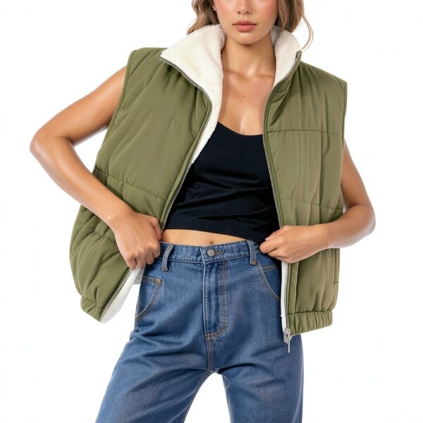 Manteau sans manche Femme Generic chaleur légère couleur variée-2