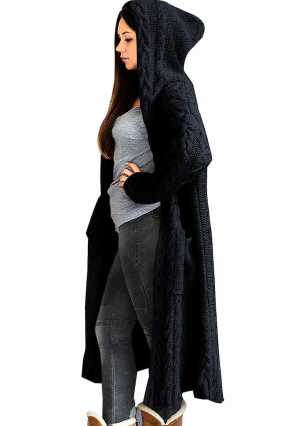 Gilet femme Imperméable BrandX Cardigan mi saison Grande Taille Noir-6
