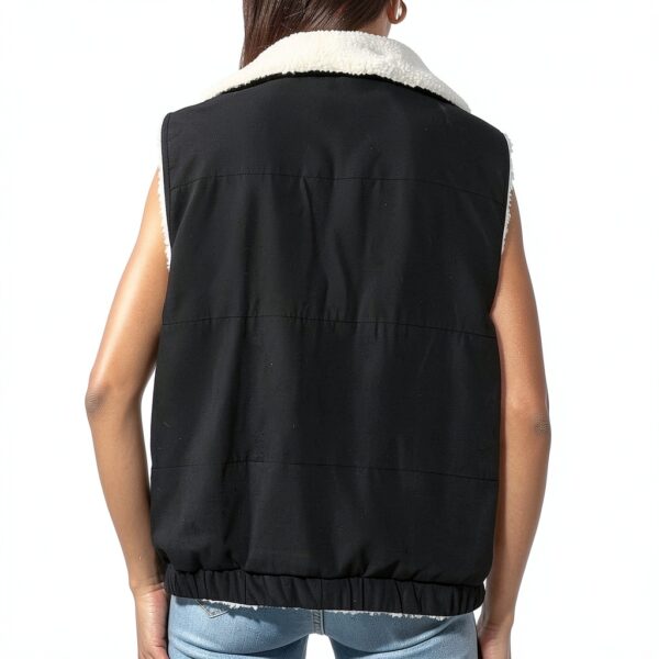 Manteau sans manche femme Generic - Isolation légère, col haut-4
