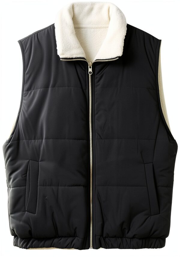 Manteau sans manche femme Generic - Isolation légère, col haut-1