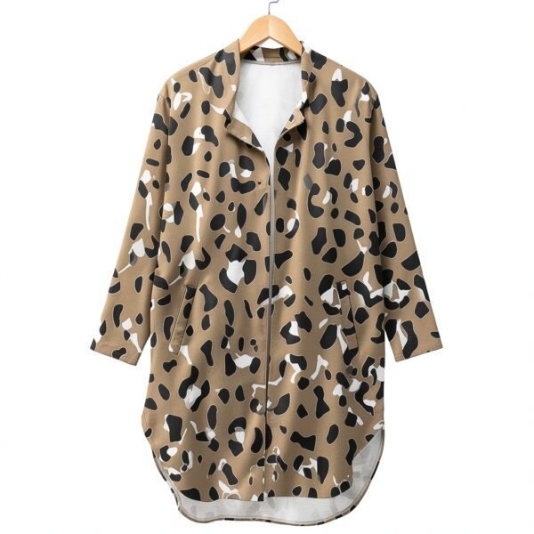 Gilet femme ModeF - Cardigan imperméable coupe-vent, couleur au choix-3
