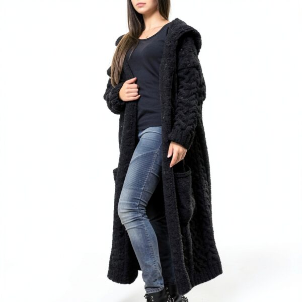 Gilet femme Imperméable BrandX Cardigan mi saison Grande Taille Noir-3