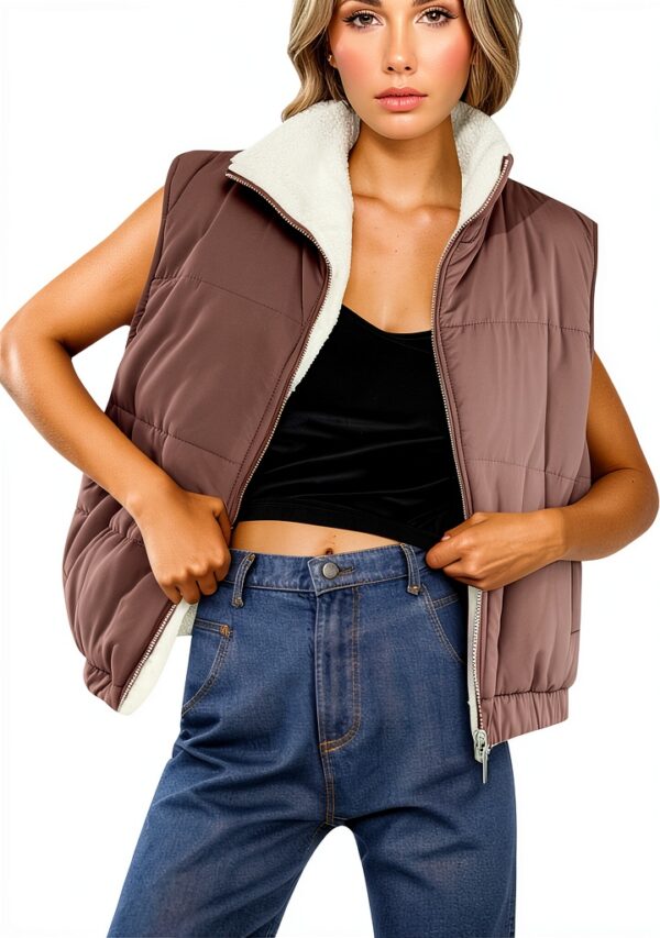 Manteau sans manche femme Generic - Couleurs S-XXL, isolation légère-0