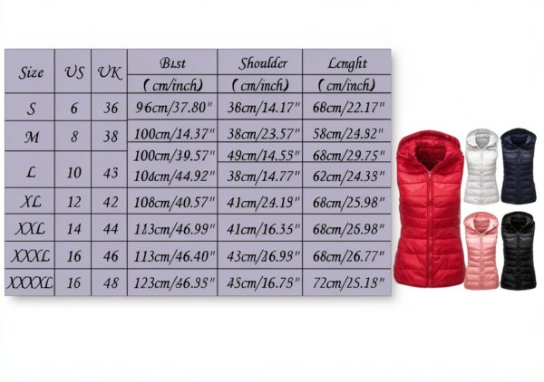 Generic Manteau sans manche femme - Isolation haute, couleur noir-2