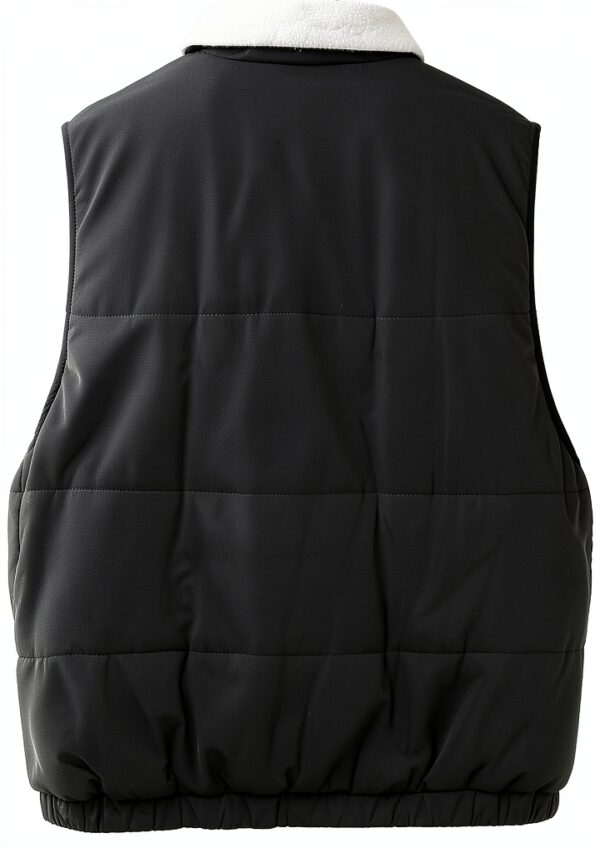 Manteau sans manche femme Generic - Isolation légère, col haut-3