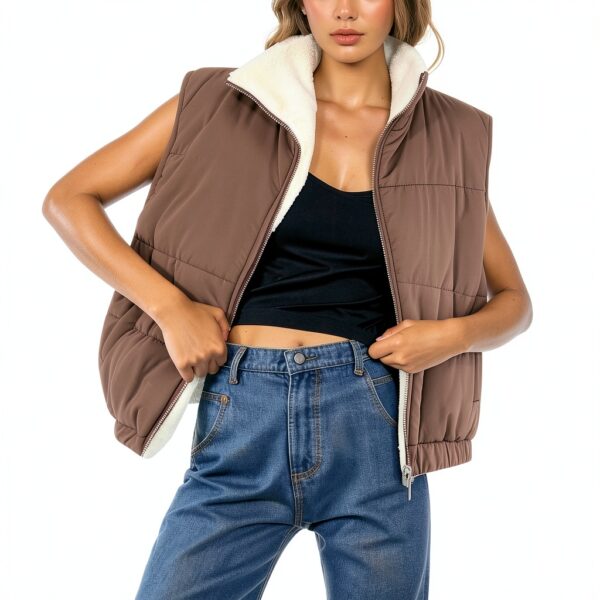 Manteau sans manche femme Generic - Couleurs S-XXL, isolation légère-2